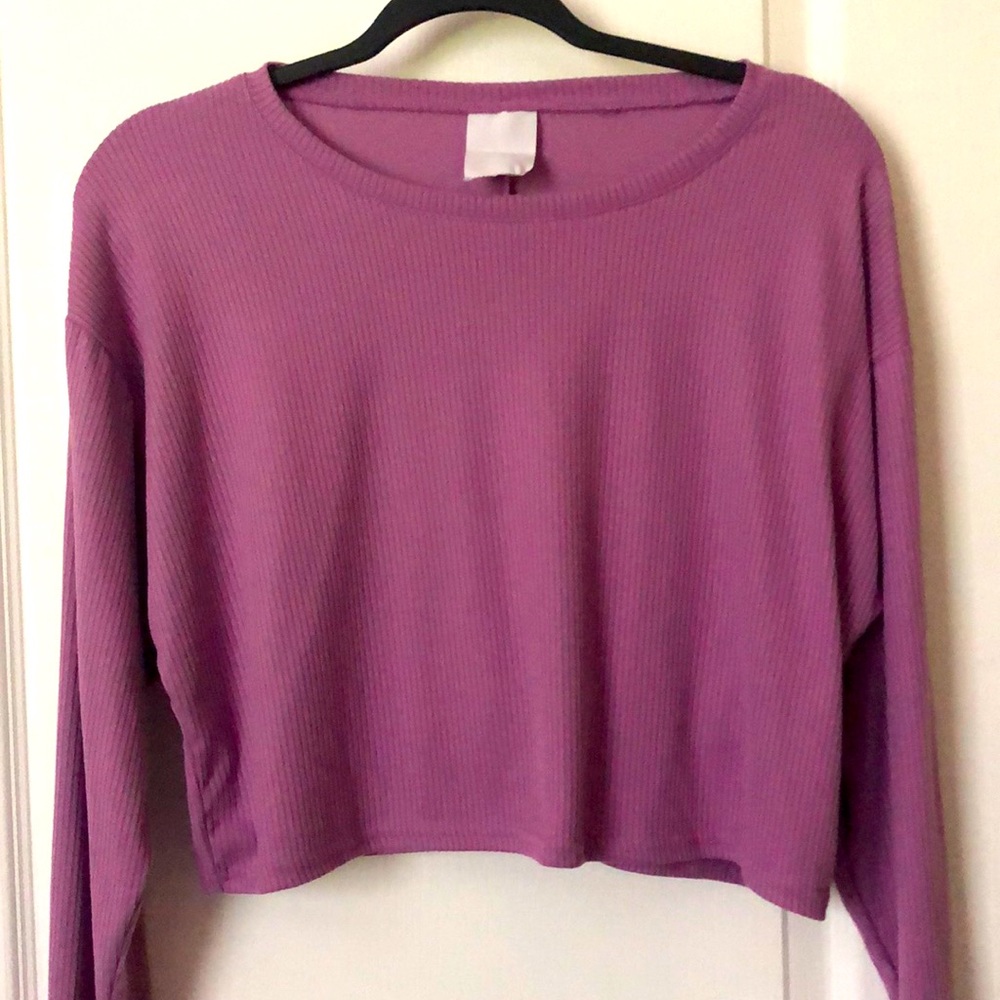 Abound Long sleeve Magenta Shirt